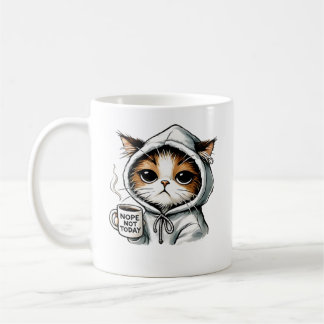 Nope niet vandaag kat, grappige kat, koffie liefhe koffiemok