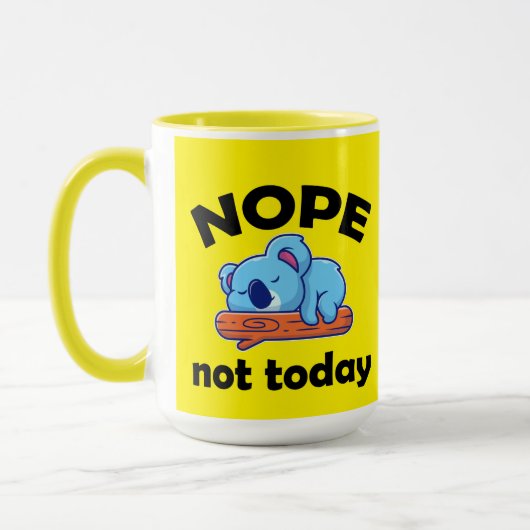 NOPE, niet vandaag. Lazy Koala. Mok (Links)