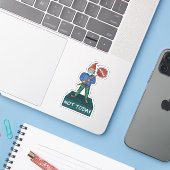 Nope niet vandaag meme met Grumpy Gnome sticker (Laptop met iPhone)