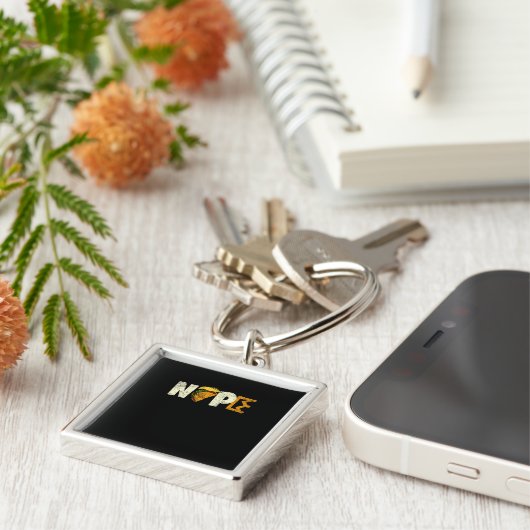 Nope No Kings In America We The People Political Sleutelhanger (Zijkant)