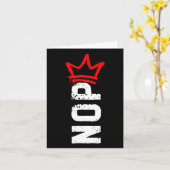 Nope No Kings Protest Teken Grappig Anti-Trump 4e  Kaart (Gele Bloem)