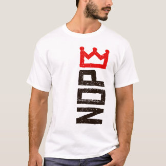 Nope No Kings protestbord verticaal T-shirt
