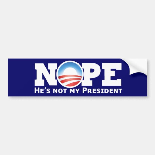Nope nobama bumpersticker (Voorkant)