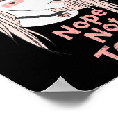 Nope not Today Anime Girl Poster (Hoek)