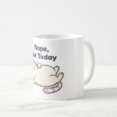 Nope Not Today Lazy Cat Funny Coffee Mug – Gift (Devant droit)