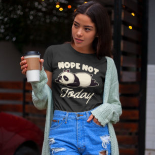 Nope not Today Tired Panda Beer T-shirt