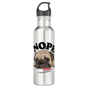 Nope Pug Shirt Lazy Funny Kinder Mannen Dog Love Waterfles