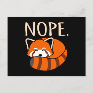Nope Red Pandas Cute Pet Animal Panda Lover Graphi Briefkaart
