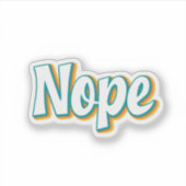 Nope Retro Sticker (Voorkant)