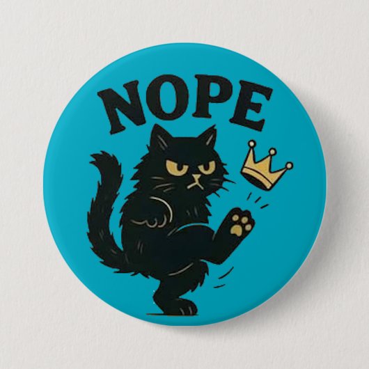 nope ronde button 7,6 cm (Voorkant)