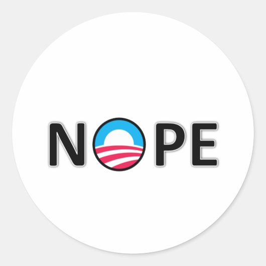 nope ronde sticker (Voorkant)