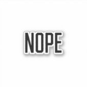 Nope Sticker (Voorkant)