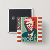 Nope tegen Donald Trump als President Button (Voorkant /achterkant)