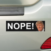Nope Trump Bumpersticker (Op auto)