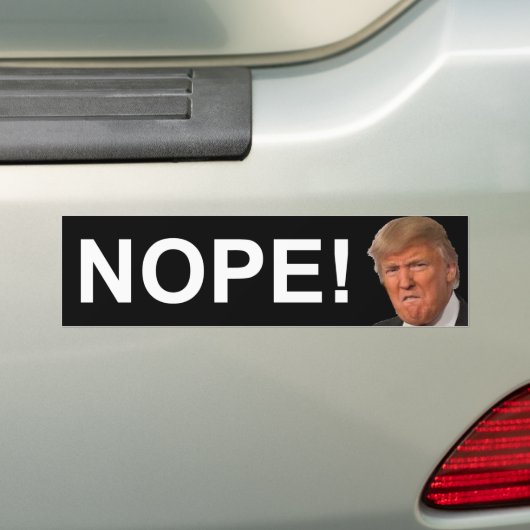Nope Trump Bumpersticker (Op auto)