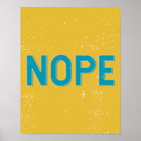 NOPE - Verstoorde Typografie in Geel en Blauw