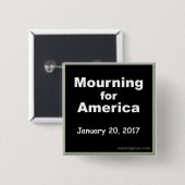 NOPE voor GroPE Mourning for America Square Button (Voorkant /achterkant)