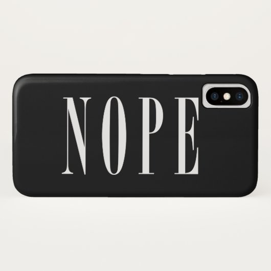Nope White Text Phone Case (Achterkant (horizontaal))