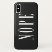 Nope White Text Phone Case (Achterkant)