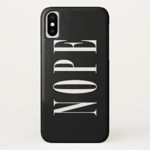 Nope White Text Phone Case