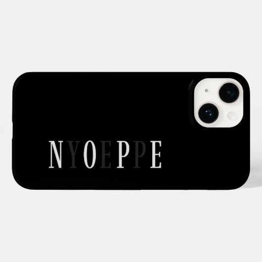 Nope Yep Minimalist Case-Mate iPhone Case (Achterkant (horizontaal))