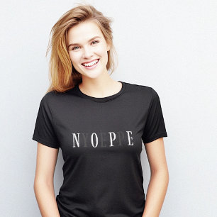 NOPE YEP Minimalistische Dual Color T-shirt
