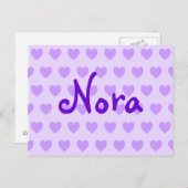 Nora in Paars Briefkaart (Voorkant / Achterkant)