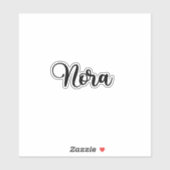 Nora Naam - Handgeschreven kalligrafie Sticker (Vel)