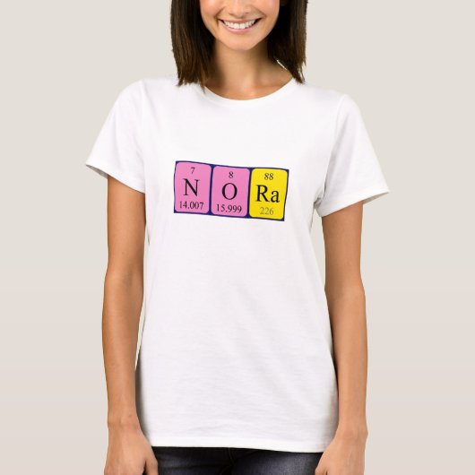 Nora periodiek table name shirt (Voorkant)