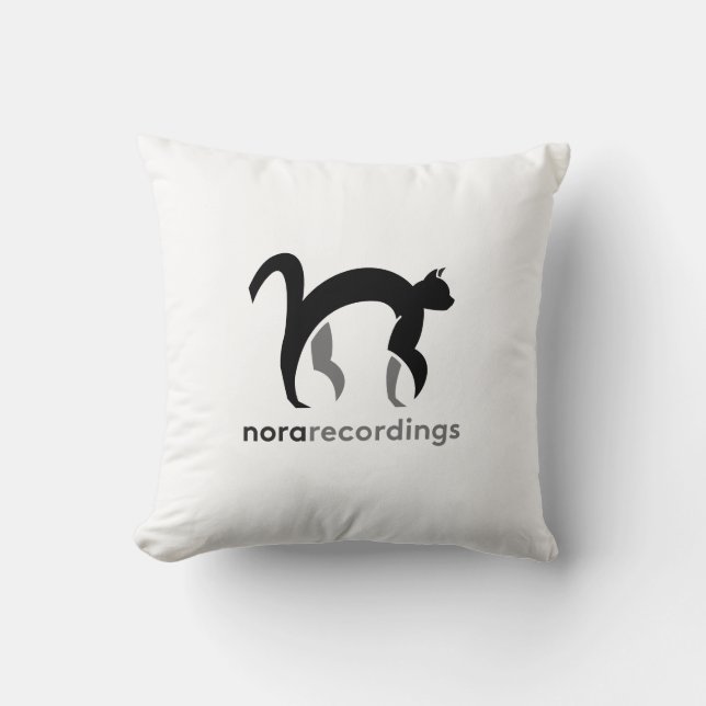 nora recordings logo white kussen (Voorkant)