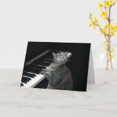 Nora The Piano Cat - Carte pliée vierge - Style 00 (Fleur jaune)