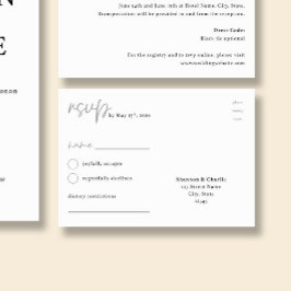 NORA | Trouw Minimalistische RSVP briefkaart
