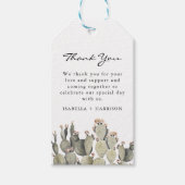 Norah - Bohemian Prickly Pear Cactus Waterverf Cadeaulabel (Voorkant)