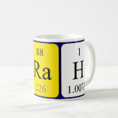 Norah nom de table périodique mug (Devant droit)