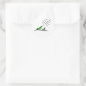 Norbert de Parrot's favoriete eten Ronde Sticker (Tas)