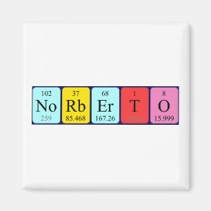 Norberto periodieke table name magnet magneet