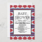 Nordic Argyle Sweater Pattern Winter Baby shower Kaart (Voorkant)