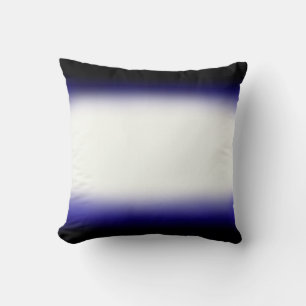 Nordic Blauw Zwart Blauw Wit Kussen