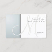 Nordic Blue Ice Monogram Visitekaartje (Achterkant)