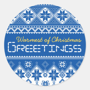 Nordic Blue Ronde Sticker