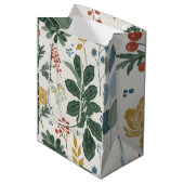 Nordic Botanical Floral and Leaf Pattern Medium Cadeauzakje (Voorkant Gekanteld)