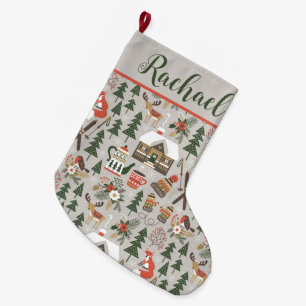 Nordic Christmas Elements met naam Grote Kerstsok