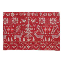 Nordic Christmas geborduurd Kussensloop