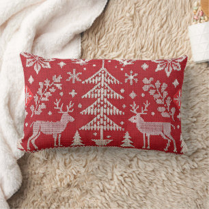 Nordic Christmas geborduurd Sierkussen Hoesje Kussen