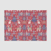 Nordic Christmas Scandinavische herten Tissuepapier (Voorkant)