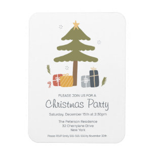 Nordic Christmas Tree Holiday Party Magneet