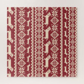 Nordic Dog: eigenzinnige illustratie patroon. Legpuzzel (Horizontaal)