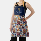 Nordic Flower Folk Art Pattern Monogram Schort (Insitu)