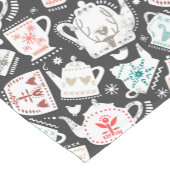 Nordic Folk Art Drinkware Pattern Korte Tafelloper (Hoek)