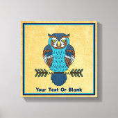 Nordic Folk Art Uil Canvas Afdruk (Voorkant)